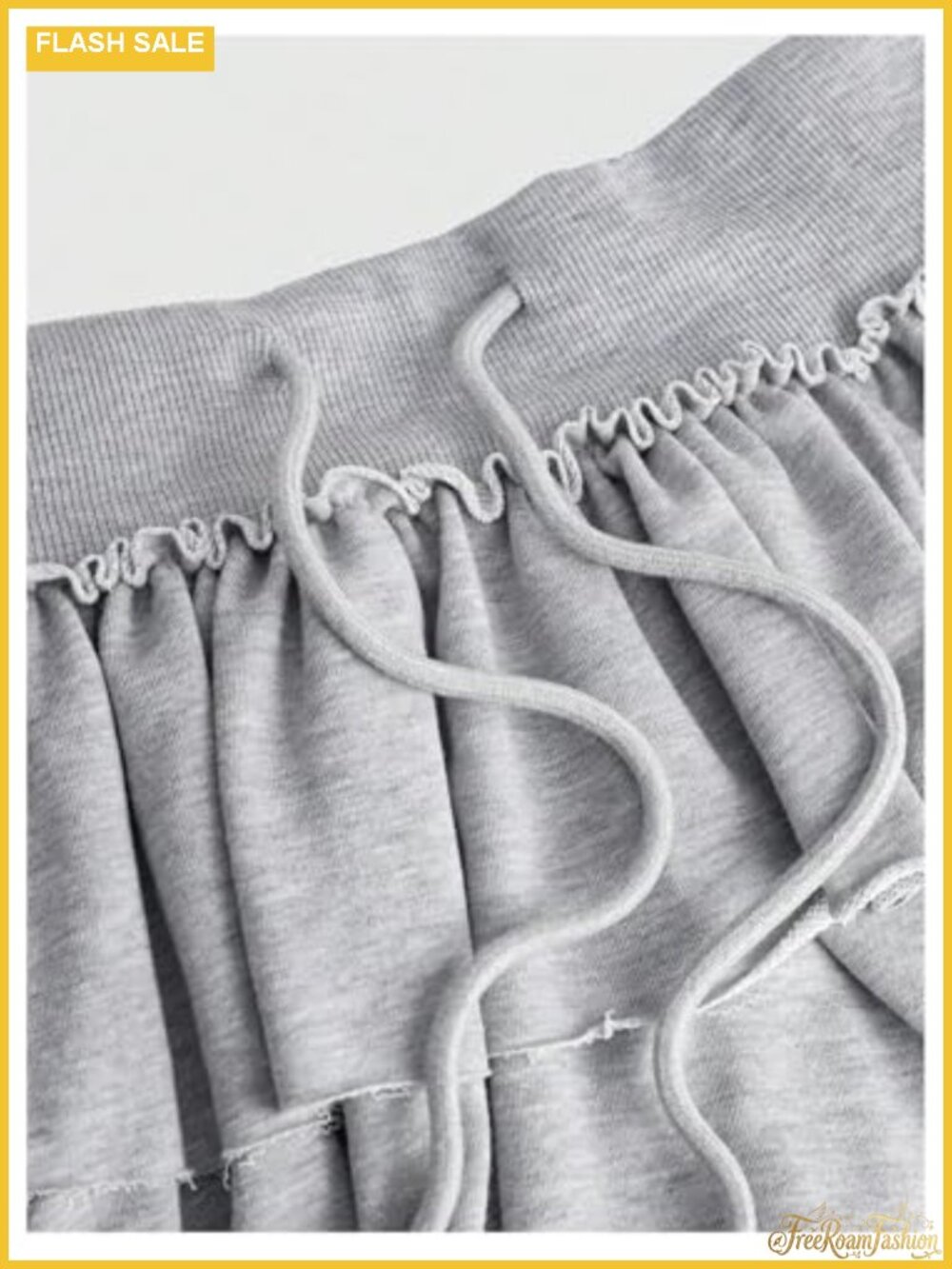 Women's Y2K Layered Ruffle Mini Skort with Drawstring Low Rise - Picture 3 of 4